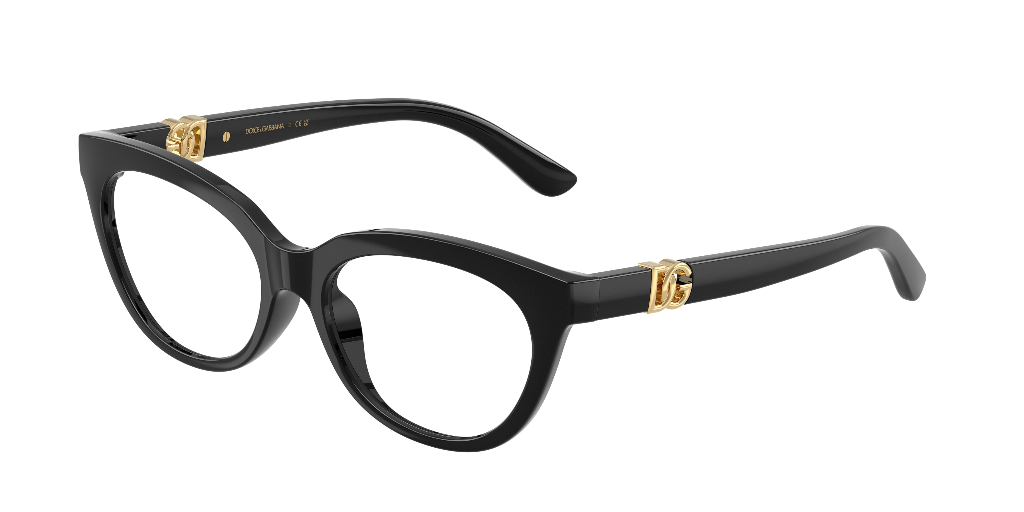 Dolce & Gabbana Enfant DX5005U 501 Montures Optiques Injecté Noir Transparent Papillon Normale-image